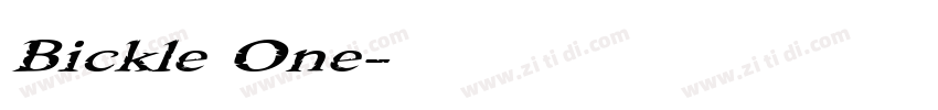 Bickle One字体转换